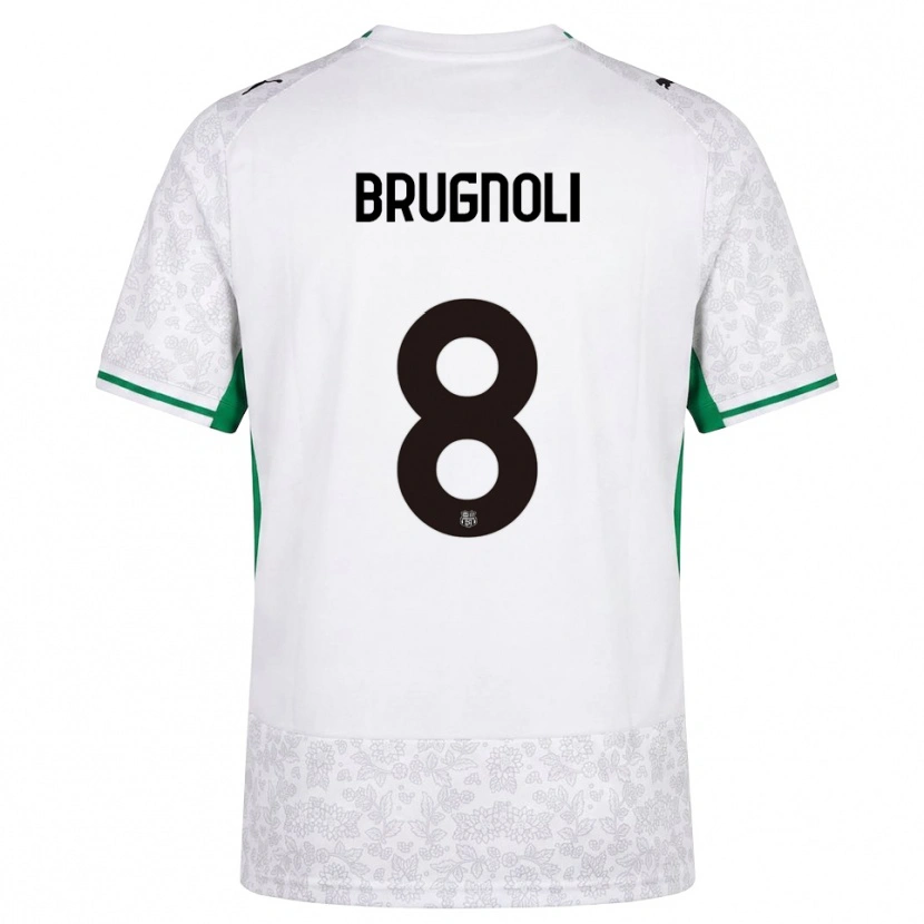 Danxen Kvinnor Giuseppe Brugnoli #8 Vit Svart Grön Bortatröja Matchtröjor 2026/27 Tröjor T-Tröja