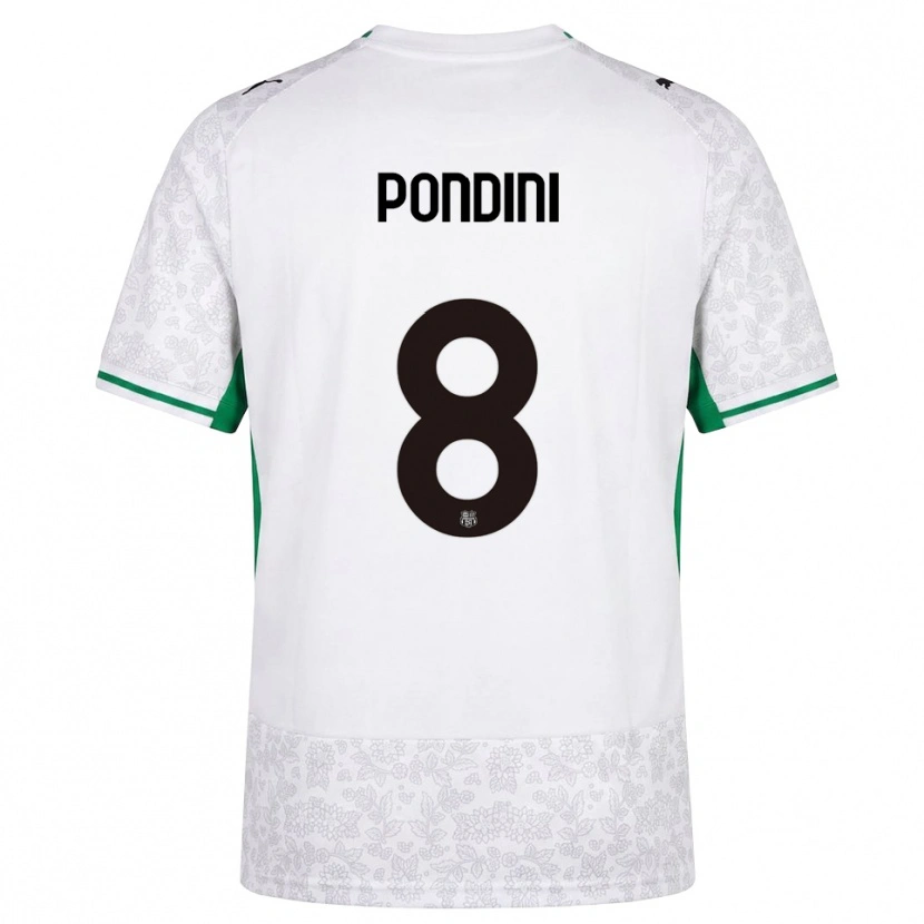 Danxen Kvinnor Giada Pondini #8 Vit Svart Grön Bortatröja Matchtröjor 2026/27 Tröjor T-Tröja