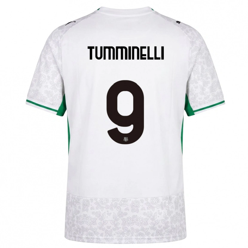 Danxen Kvinnor Daniel Tumminelli #9 Vit Svart Grön Bortatröja Matchtröjor 2026/27 Tröjor T-Tröja
