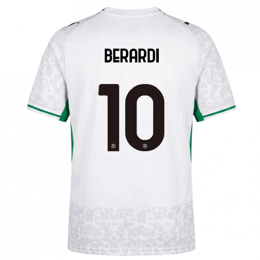 Danxen Kvinnor Domenico Berardi #10 Vit Svart Grön Bortatröja Matchtröjor 2026/27 Tröjor T-Tröja