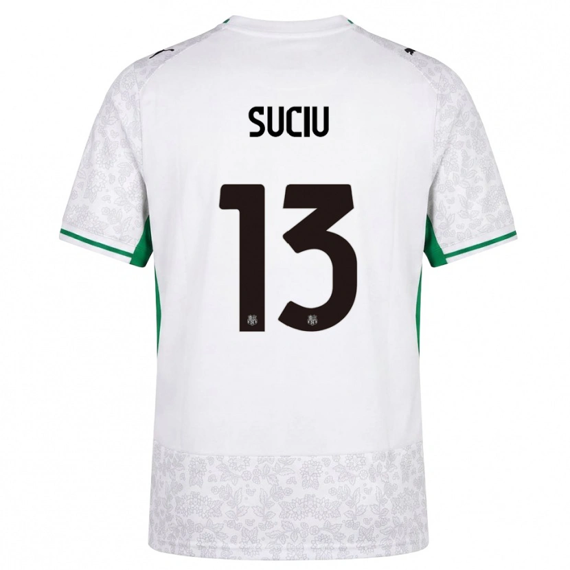 Danxen Kvinnor Tudor Suciu #13 Vit Svart Grön Bortatröja Matchtröjor 2026/27 Tröjor T-Tröja