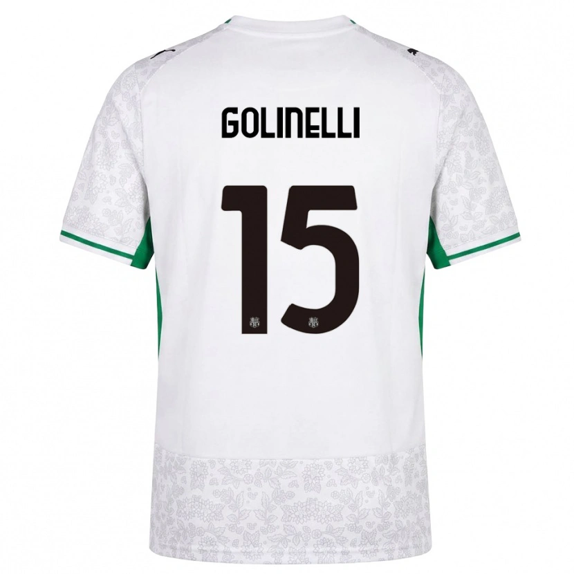 Danxen Kvinnor Emanuele Golinelli #15 Vit Svart Grön Bortatröja Matchtröjor 2026/27 Tröjor T-Tröja