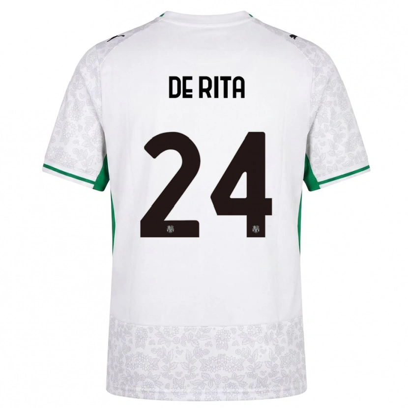 Danxen Kvinnor Aurora De Rita #24 Vit Svart Grön Bortatröja Matchtröjor 2026/27 Tröjor T-Tröja