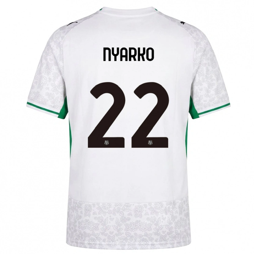 Danxen Kvinnor Lorenzo Nyarko #22 Vit Svart Grön Bortatröja Matchtröjor 2026/27 Tröjor T-Tröja