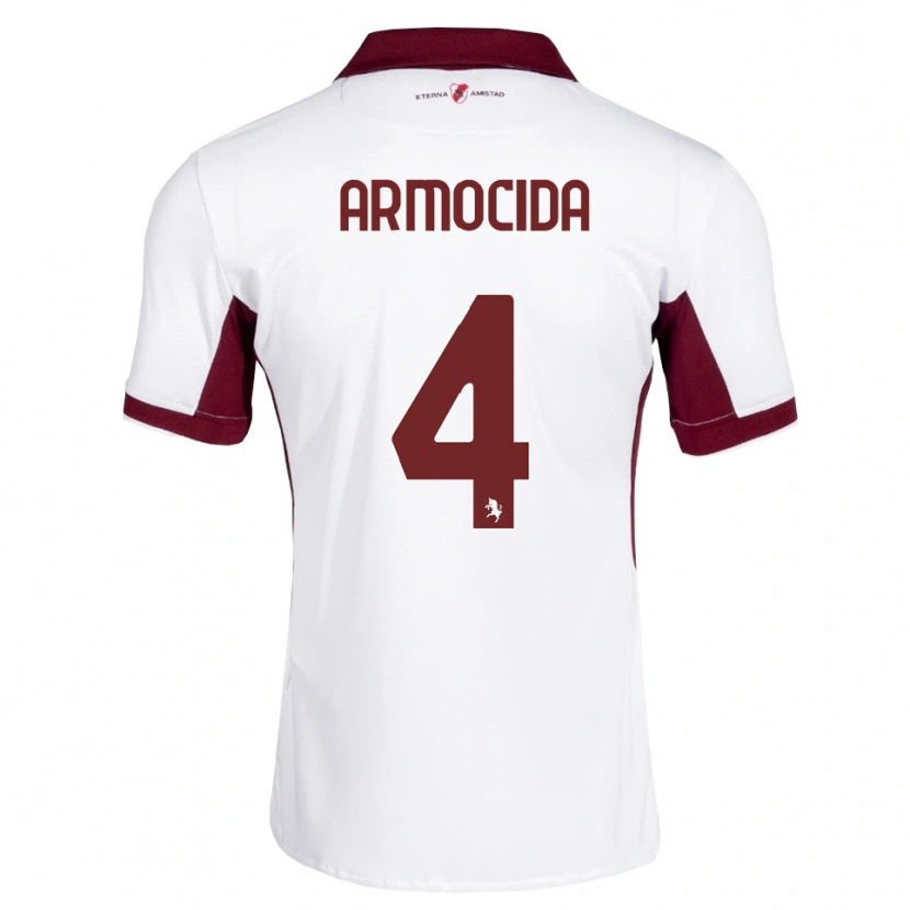 Danxen Kvinnor Simone Armocida #4 Burgundy Vit Röd Bortatröja Matchtröjor 2026/27 Tröjor T-Tröja