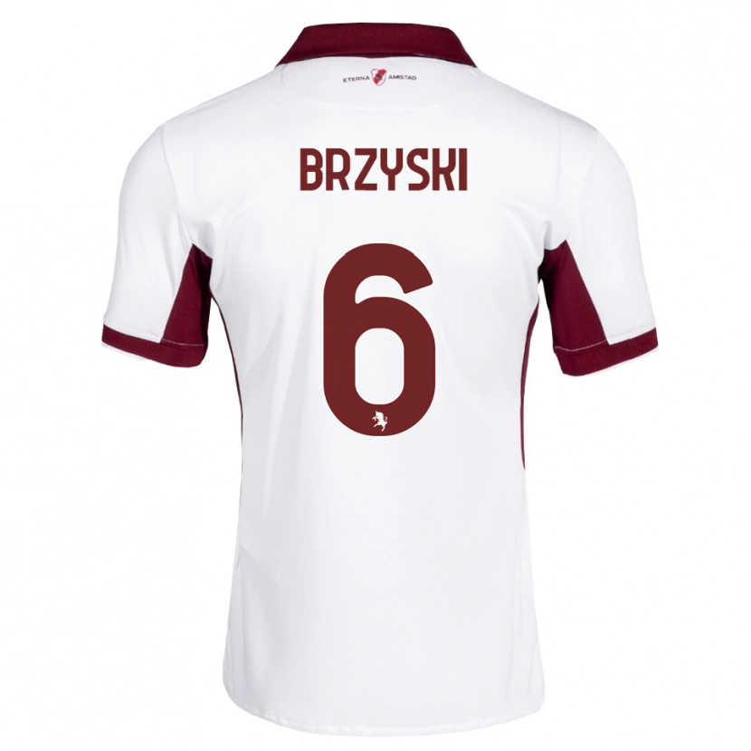 Danxen Kvinnor Igor Brzyski #6 Burgundy Vit Röd Bortatröja Matchtröjor 2026/27 Tröjor T-Tröja