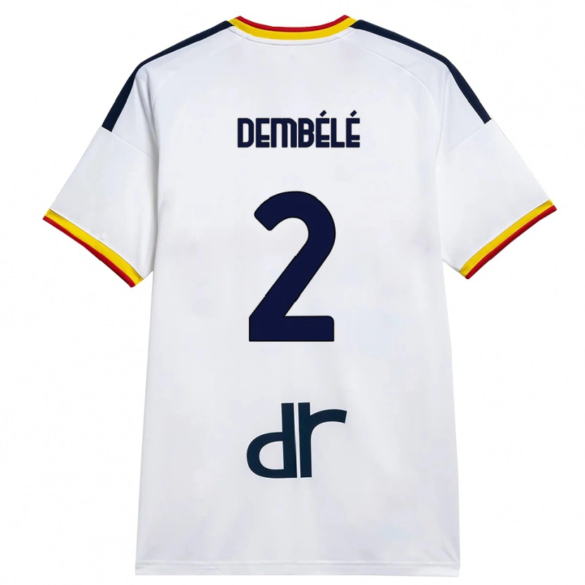 Danxen Kvinnor Ali Dembélé #2 Vit Gul Röd Bortatröja Matchtröjor 2026/27 Tröjor T-Tröja