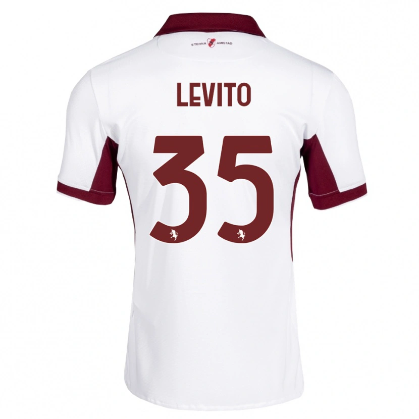 Danxen Kvinnor Isabeau Levito #35 Burgundy Vit Röd Bortatröja Matchtröjor 2026/27 Tröjor T-Tröja