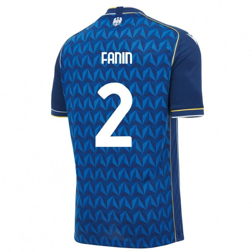 Danxen Kvinnor Alessandro Fanin #2 Kunglig Blå Vit Blå Bortatröja Matchtröjor 2026/27 Tröjor T-Tröja