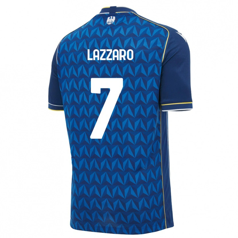 Danxen Kvinnor Davide Lazzaro #7 Kunglig Blå Vit Blå Bortatröja Matchtröjor 2026/27 Tröjor T-Tröja