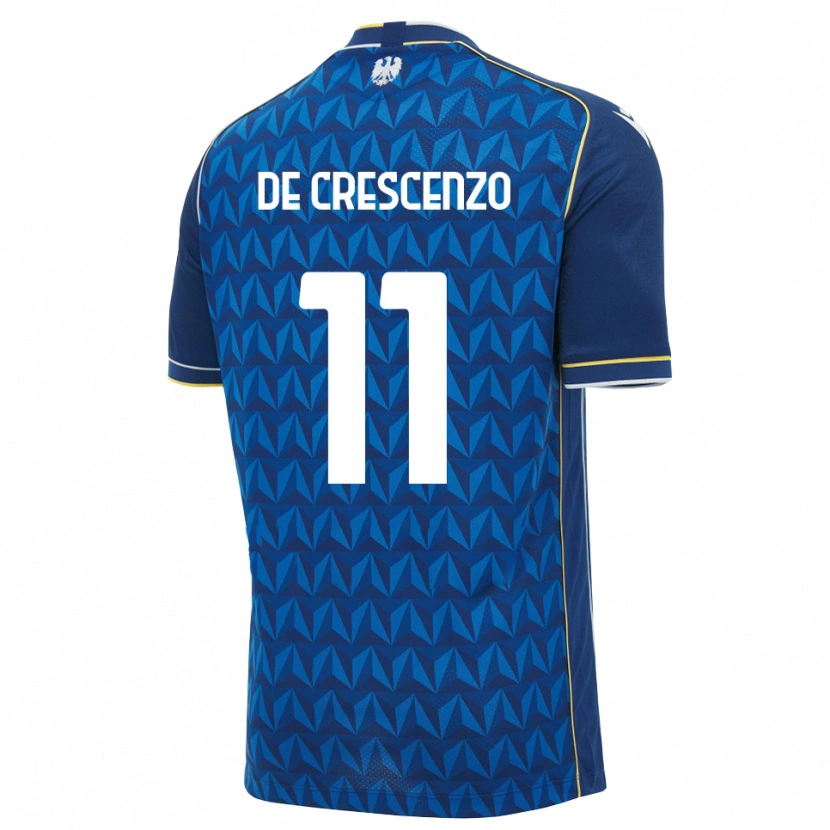Danxen Kvinnor Marco De Crescenzo #11 Kunglig Blå Vit Blå Bortatröja Matchtröjor 2026/27 Tröjor T-Tröja