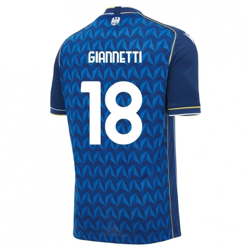 Danxen Kvinnor Lautaro Giannetti #18 Kunglig Blå Vit Blå Bortatröja Matchtröjor 2026/27 Tröjor T-Tröja