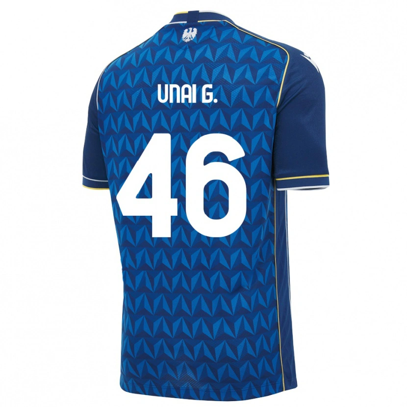 Danxen Kvinnor Unai Gómez #46 Kunglig Blå Vit Blå Bortatröja Matchtröjor 2026/27 Tröjor T-Tröja