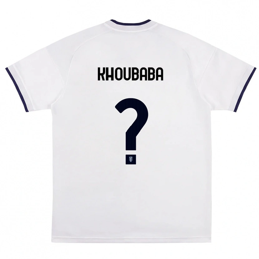 Danxen Kvinnor Ilias Khoubaba #0 Vit Röd Kunglig Blå Bortatröja Matchtröjor 2026/27 Tröjor T-Tröja