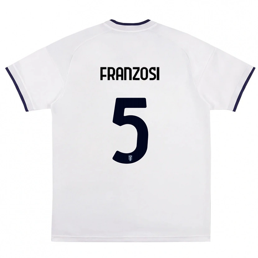 Danxen Kvinnor Edoardo Franzosi #5 Vit Röd Kunglig Blå Bortatröja Matchtröjor 2026/27 Tröjor T-Tröja