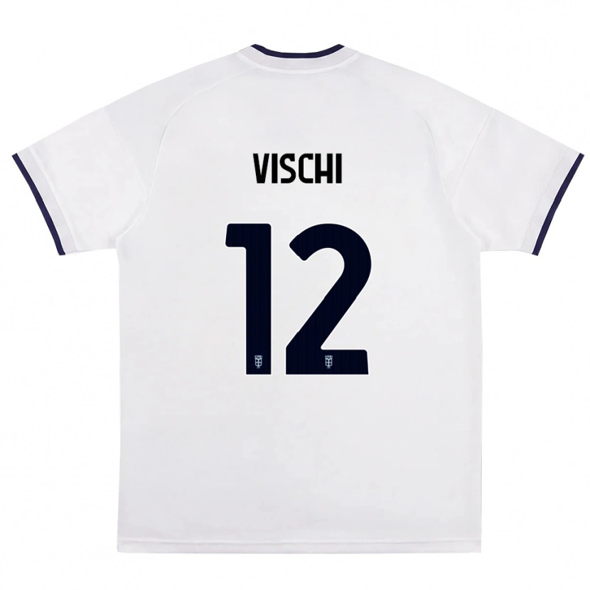 Danxen Kvinnor Tommaso Vischi #12 Vit Röd Kunglig Blå Bortatröja Matchtröjor 2026/27 Tröjor T-Tröja