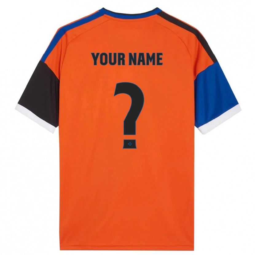 Danxen Kvinnor Ditt Namn #0 Orange Blå Svart Vit Bortatröja Matchtröjor 2026/27 Tröjor T-Tröja