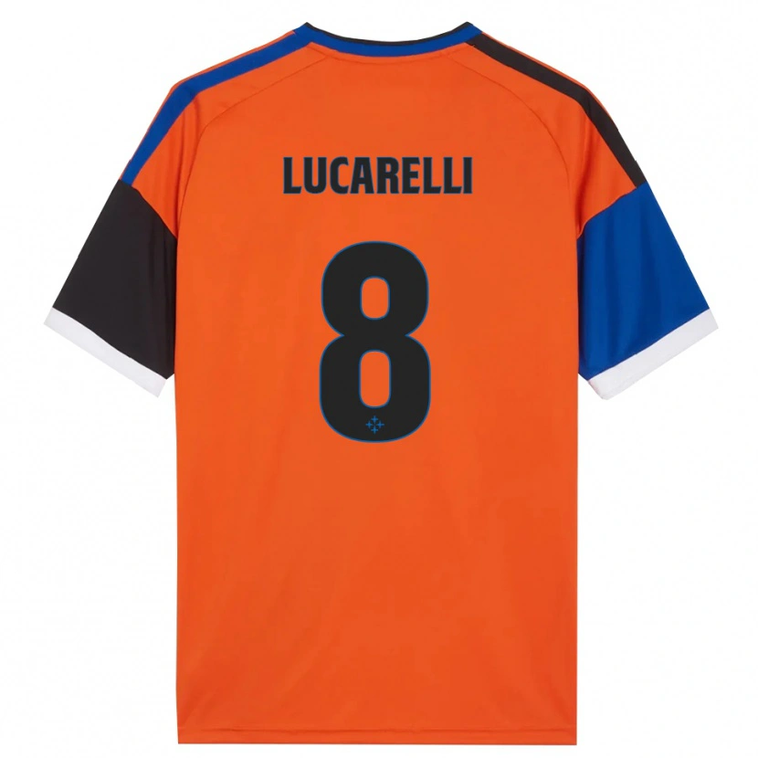 Danxen Kvinnor Lapo Lucarelli #8 Orange Blå Svart Vit Bortatröja Matchtröjor 2026/27 Tröjor T-Tröja