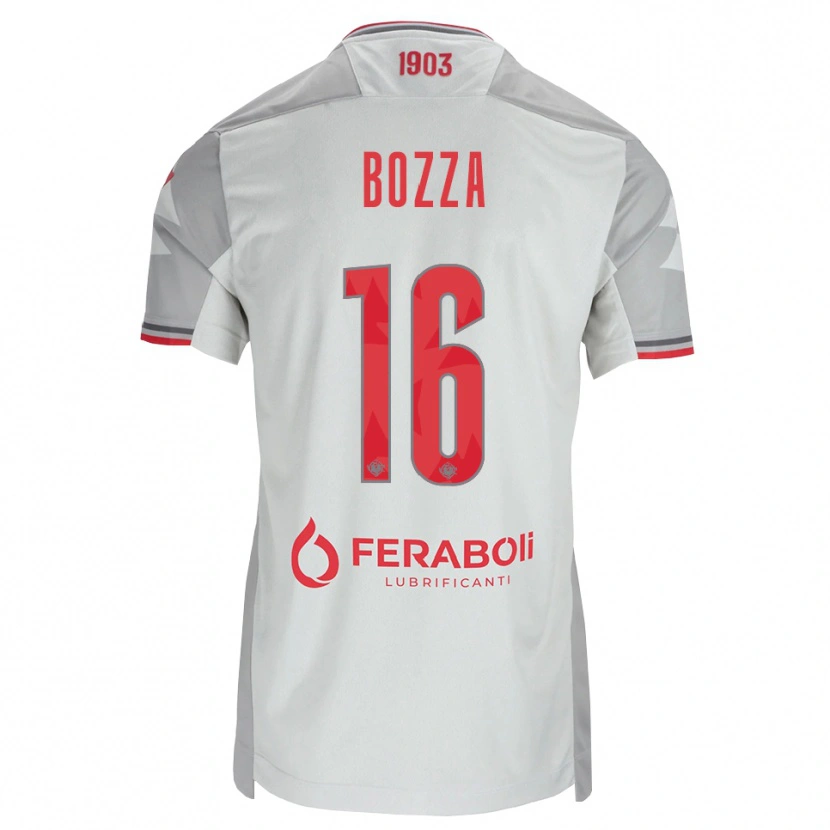 Danxen Kvinnor Mattia Bozza #16 Grå Vit Röd Bortatröja Matchtröjor 2026/27 Tröjor T-Tröja