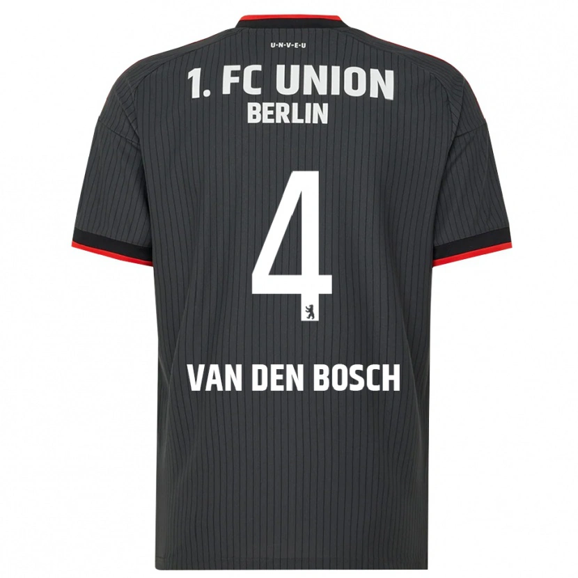 Danxen Kvinnor Zeno Van Den Bosch #4 Svart Vit Röd Bortatröja Matchtröjor 2026/27 Tröjor T-Tröja