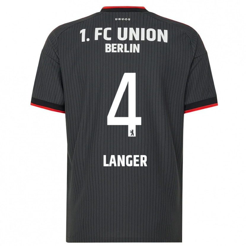 Danxen Kvinnor Richard Langer #4 Svart Vit Röd Bortatröja Matchtröjor 2026/27 Tröjor T-Tröja
