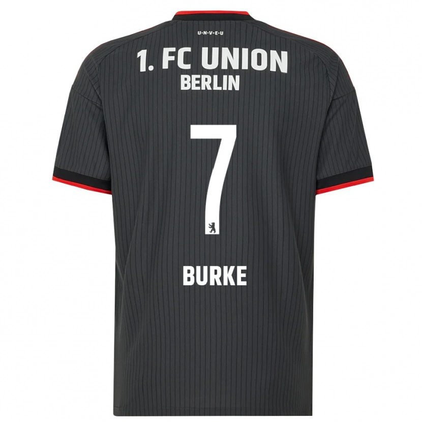 Danxen Kvinnor Oliver Burke #7 Svart Vit Röd Bortatröja Matchtröjor 2026/27 Tröjor T-Tröja