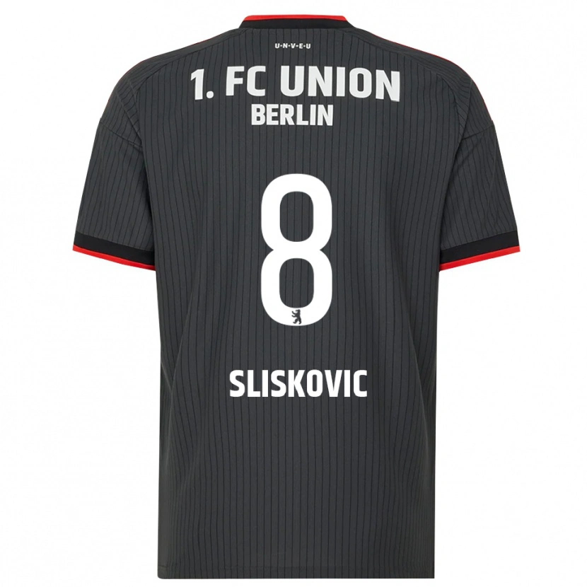 Danxen Kvinnor Duje Sliskovic #8 Svart Vit Röd Bortatröja Matchtröjor 2026/27 Tröjor T-Tröja
