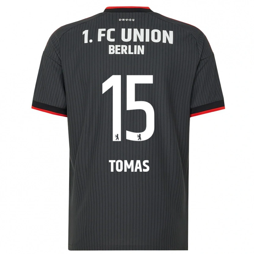 Danxen Kvinnor Milos Tomas #15 Svart Vit Röd Bortatröja Matchtröjor 2026/27 Tröjor T-Tröja