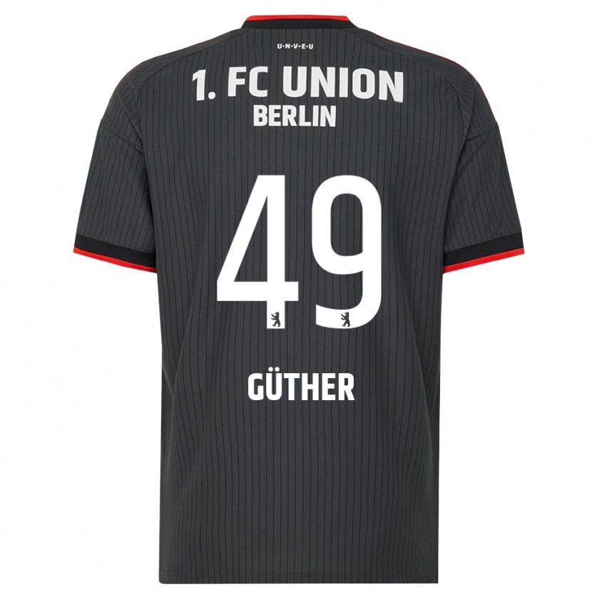 Danxen Kvinnor Linus Güther #49 Svart Vit Röd Bortatröja Matchtröjor 2026/27 Tröjor T-Tröja
