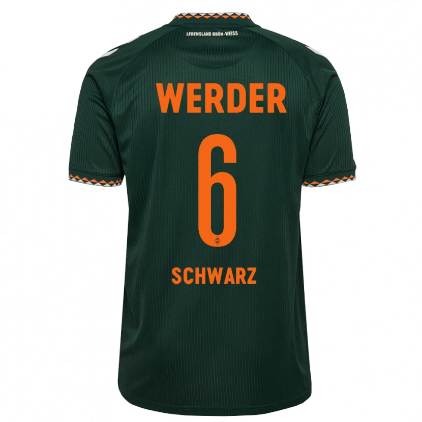 Danxen Kvinnor Ricardo-Felipe Schwarz #6 Mörkgrön Orange Vit Bortatröja Matchtröjor 2026/27 Tröjor T-Tröja
