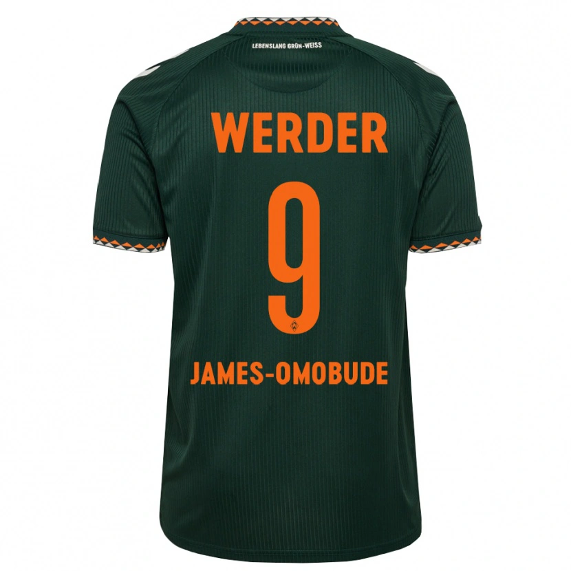 Danxen Kvinnor Favor James-Omobude #9 Mörkgrön Orange Vit Bortatröja Matchtröjor 2026/27 Tröjor T-Tröja