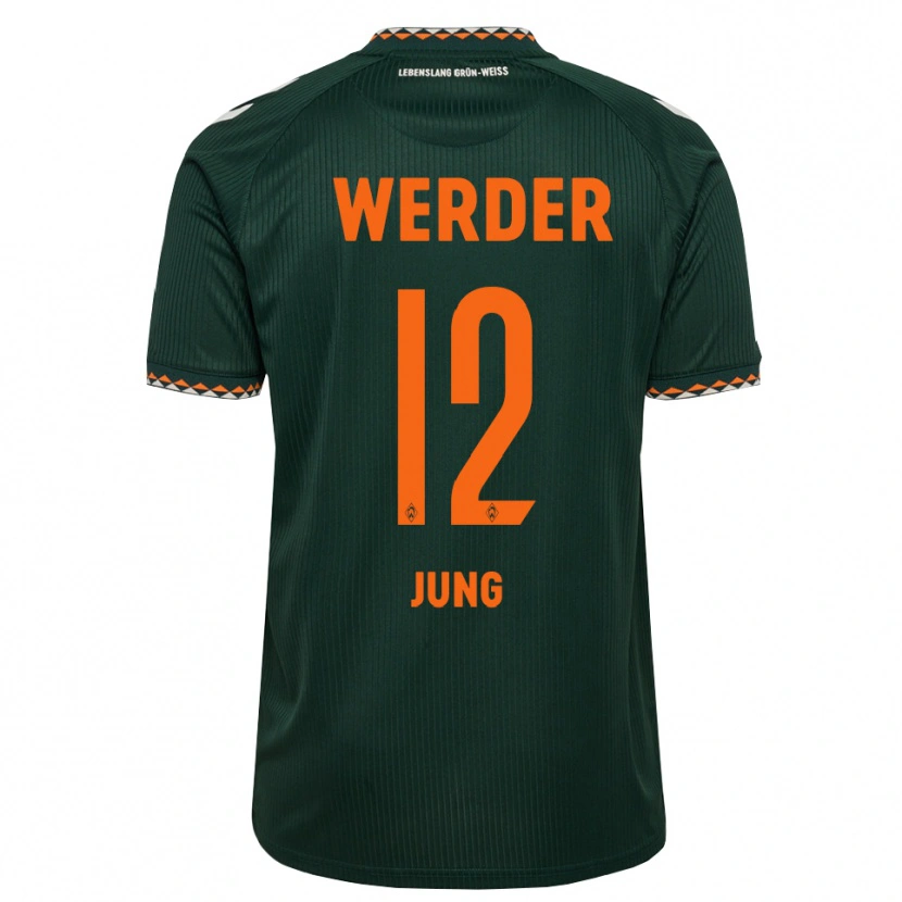 Danxen Kvinnor Hugo Jung #12 Mörkgrön Orange Vit Bortatröja Matchtröjor 2026/27 Tröjor T-Tröja