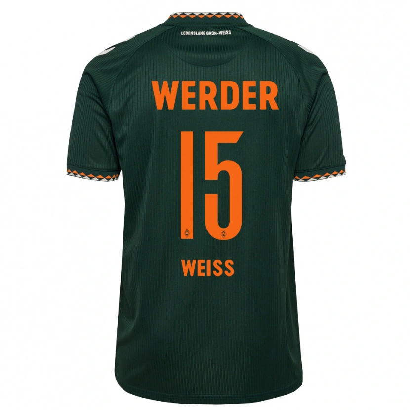 Danxen Kvinnor Michelle Weiß #15 Mörkgrön Orange Vit Bortatröja Matchtröjor 2026/27 Tröjor T-Tröja