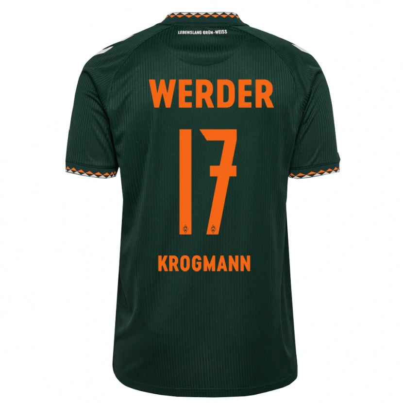 Danxen Kvinnor Avid Krogmann #17 Mörkgrön Orange Vit Bortatröja Matchtröjor 2026/27 Tröjor T-Tröja