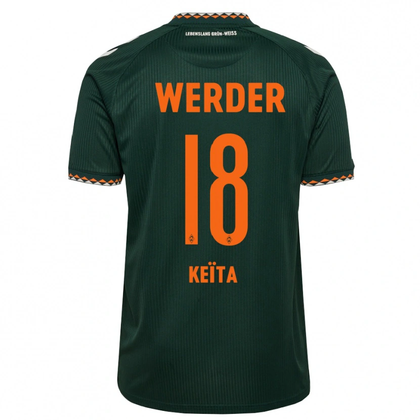 Danxen Kvinnor Naby Keïta #18 Mörkgrön Orange Vit Bortatröja Matchtröjor 2026/27 Tröjor T-Tröja