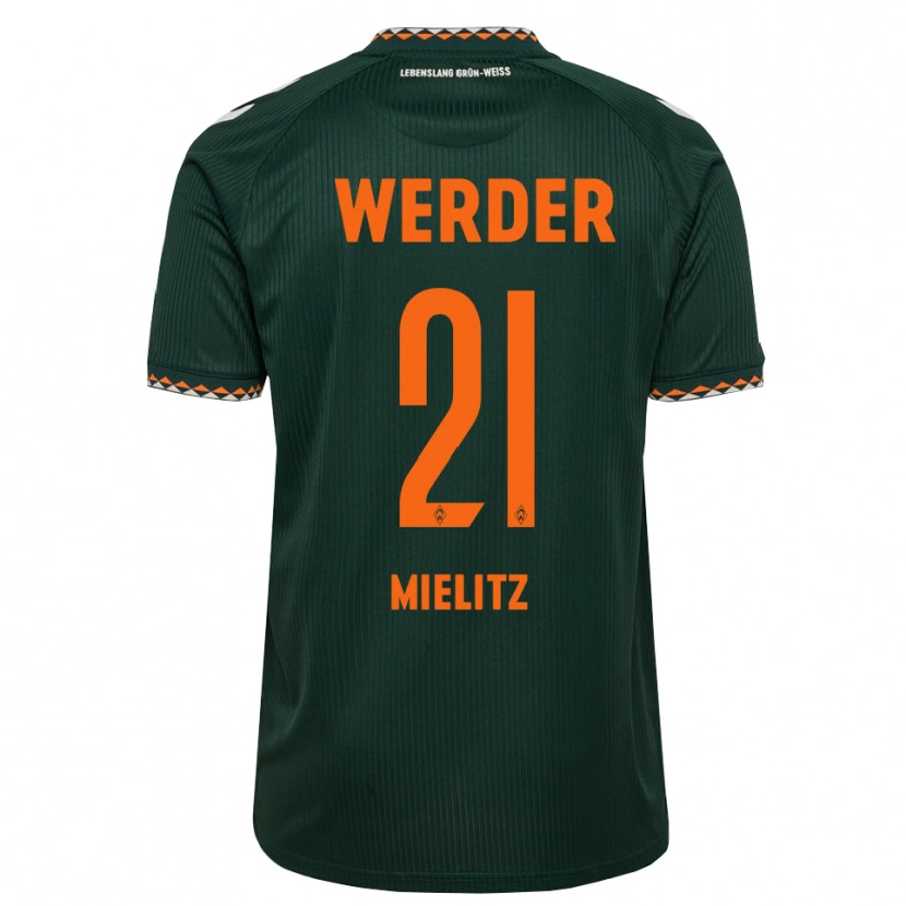 Danxen Kvinnor Sebastian Mielitz #21 Mörkgrön Orange Vit Bortatröja Matchtröjor 2026/27 Tröjor T-Tröja