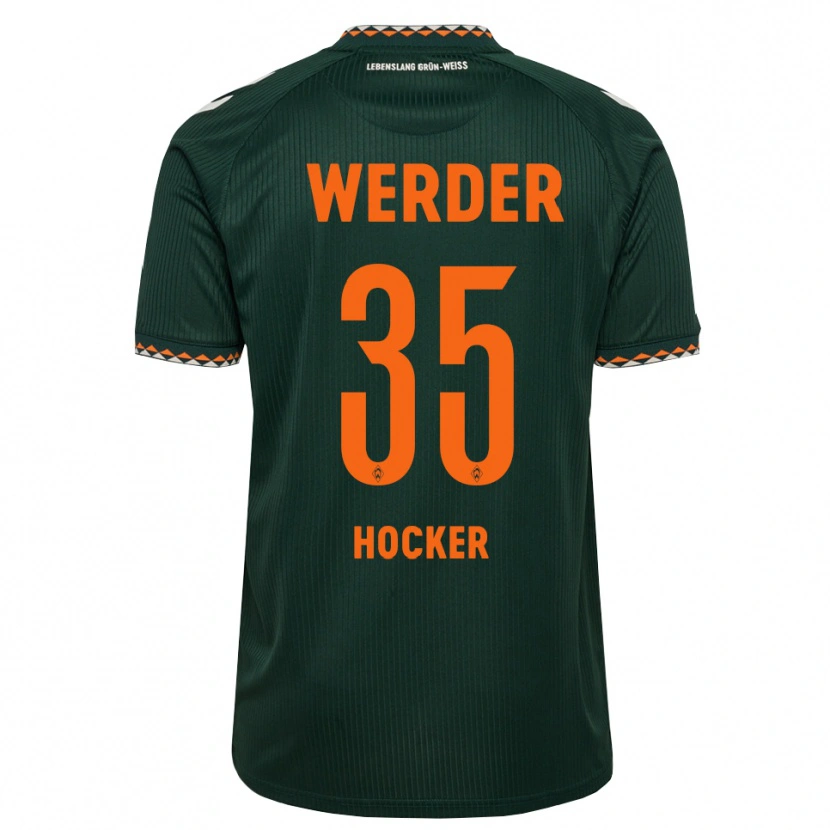Danxen Kvinnor Luca Höcker #35 Mörkgrön Orange Vit Bortatröja Matchtröjor 2026/27 Tröjor T-Tröja