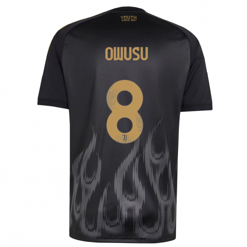 Danxen Kvinnor Augusto Owusu #8 Svart Brun Tredjesatsen Matchtröjor 2026/27 Tröjor T-Tröja