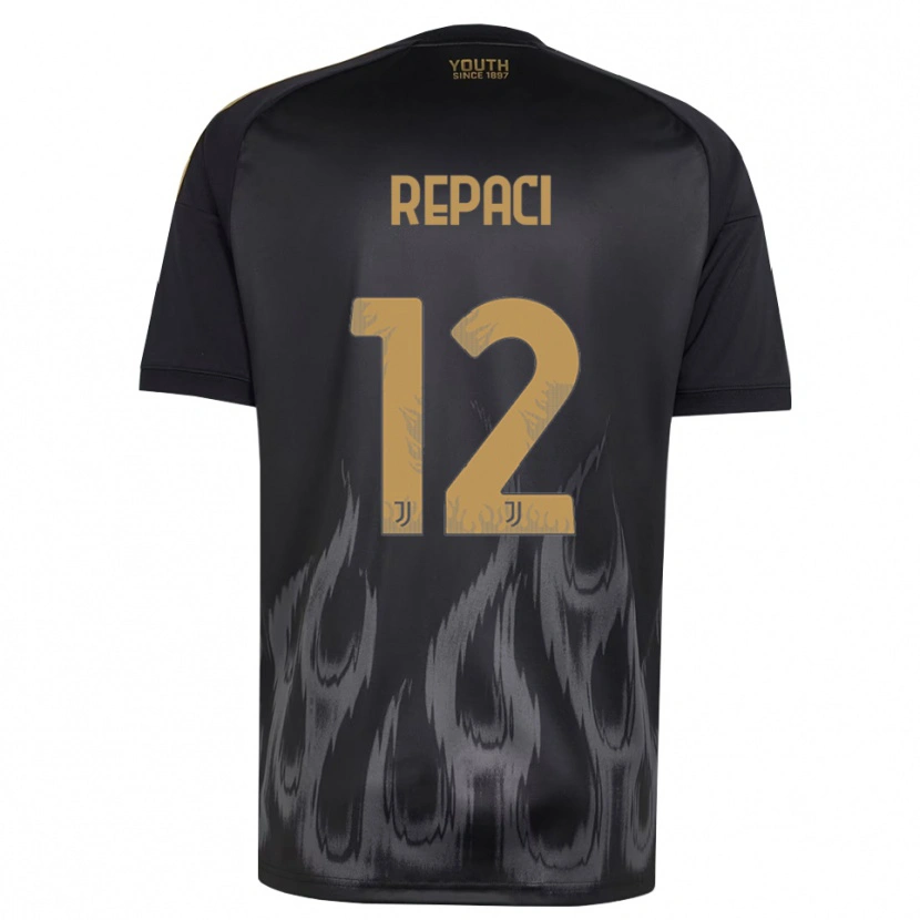 Danxen Kvinnor Tommaso Repaci #12 Svart Brun Tredjesatsen Matchtröjor 2026/27 Tröjor T-Tröja