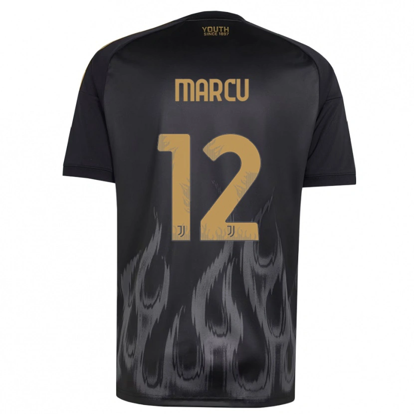 Danxen Kvinnor Alessio Marcu #12 Svart Brun Tredjesatsen Matchtröjor 2026/27 Tröjor T-Tröja