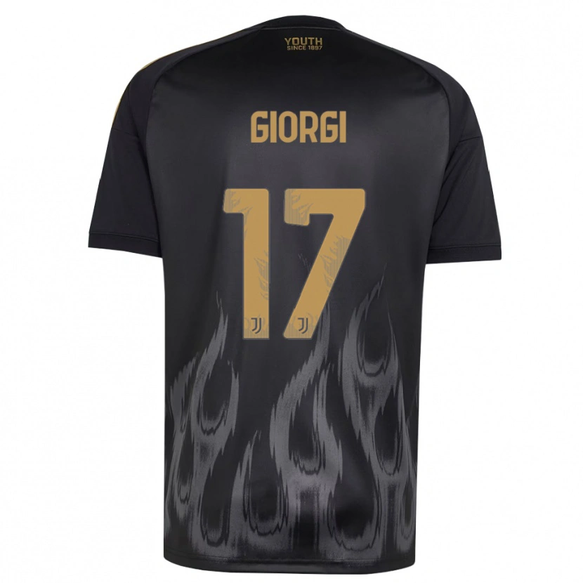 Danxen Kvinnor Lorenzo Giorgi #17 Svart Brun Tredjesatsen Matchtröjor 2026/27 Tröjor T-Tröja