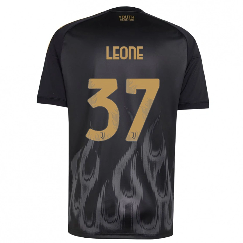 Danxen Kvinnor Francesco Leone #37 Svart Brun Tredjesatsen Matchtröjor 2026/27 Tröjor T-Tröja