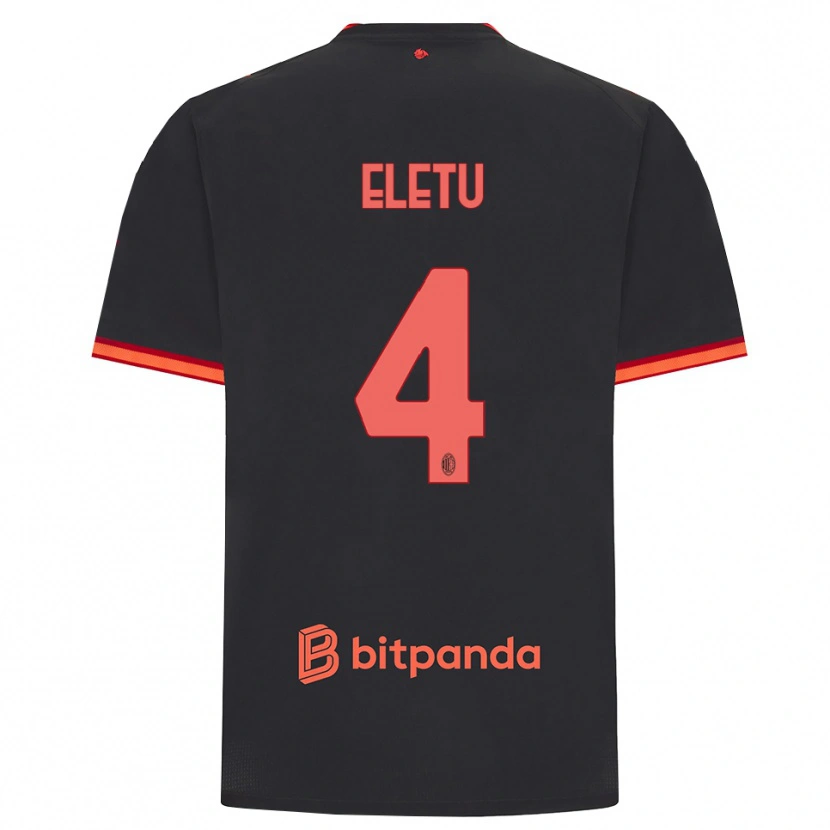Danxen Kvinnor Victor Eletu #4 Svart Röd Tredjesatsen Matchtröjor 2026/27 Tröjor T-Tröja