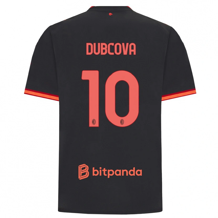 Danxen Kvinnor Kamila Dubcova #10 Svart Röd Tredjesatsen Matchtröjor 2026/27 Tröjor T-Tröja