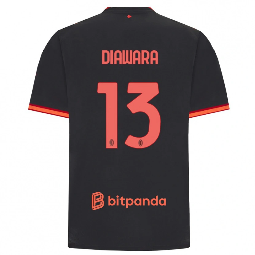 Danxen Kvinnor Sankhoun Diawara #13 Svart Röd Tredjesatsen Matchtröjor 2026/27 Tröjor T-Tröja
