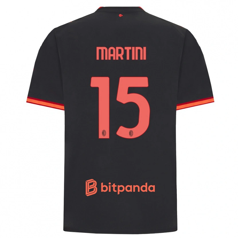 Danxen Kvinnor Thomas Martini #15 Svart Röd Tredjesatsen Matchtröjor 2026/27 Tröjor T-Tröja