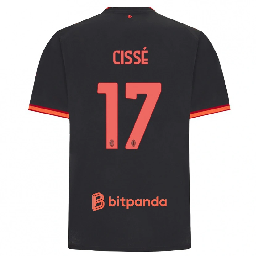 Danxen Kvinnor Maiga-Hamadoun Cissé #17 Svart Röd Tredjesatsen Matchtröjor 2026/27 Tröjor T-Tröja
