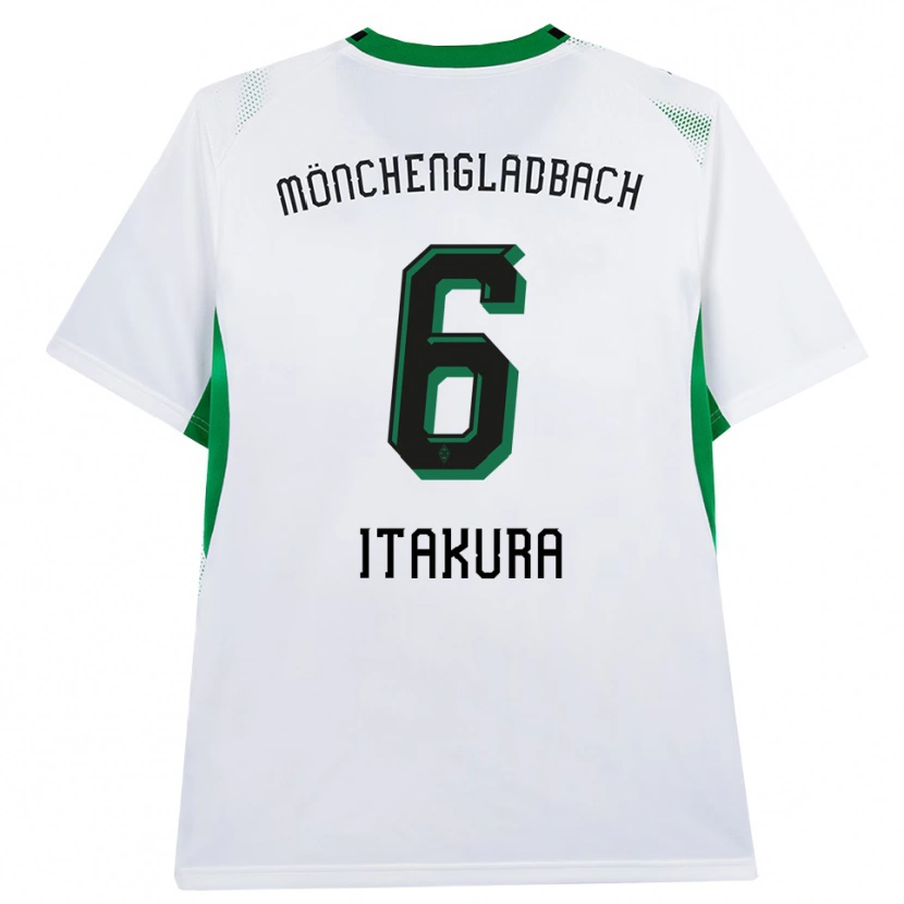 Danxen Barn Ko Itakura #6 Vit Svart Grön Hemmatröja Matchtröjor 2026/27 Tröjor T-Tröja