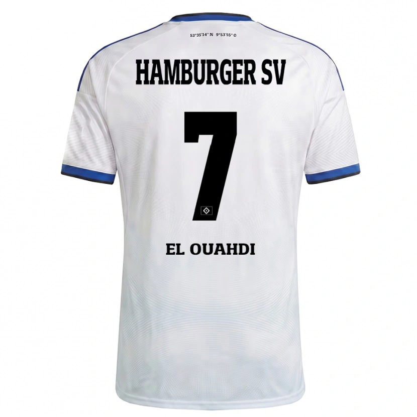 Danxen Barn Zakaria El Ouahdi #7 Vit Svart Blå Hemmatröja Matchtröjor 2026/27 Tröjor T-Tröja