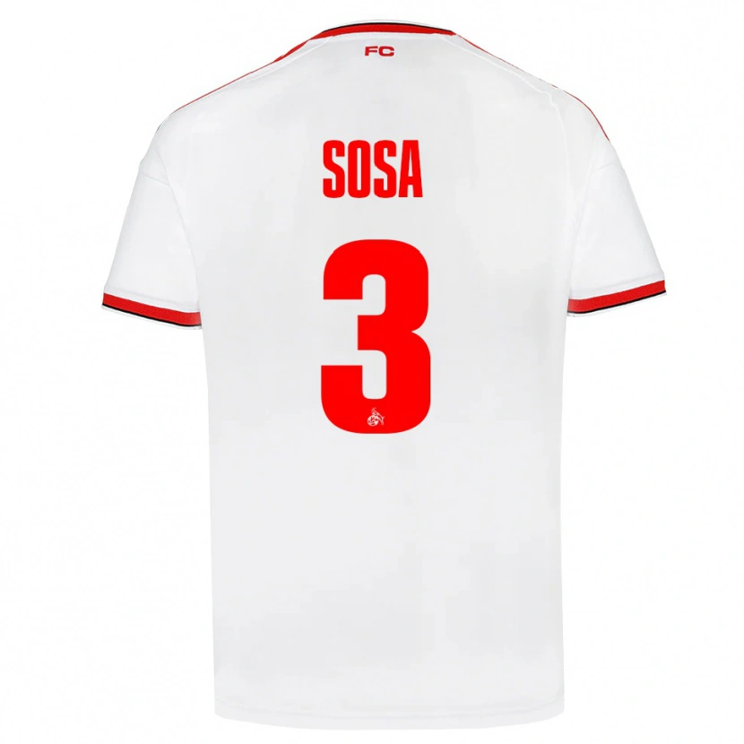Danxen Barn Borna Sosa #3 Vit Röd Svart Hemmatröja Matchtröjor 2026/27 Tröjor T-Tröja